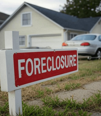 a home undergoing foreclosure process
